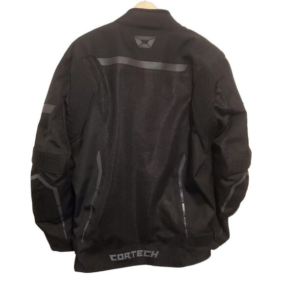 CORTECH Aero-Flo Motorcycle Jacket‎ Mens Medium Street Riding Padded Black - Picture 2 of 16